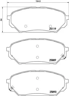 Brake Pad Set, disc brake (P 30 071)