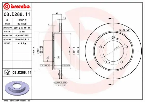Brake Disc (08.D288.11)