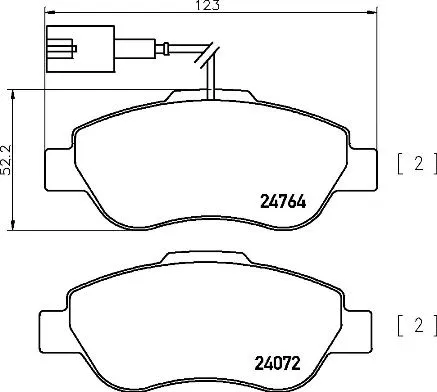 Brake Pad Set, disc brake (P 24 150)
