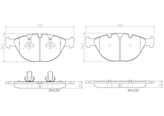 Brake Pad Set, disc brake (P06028N)