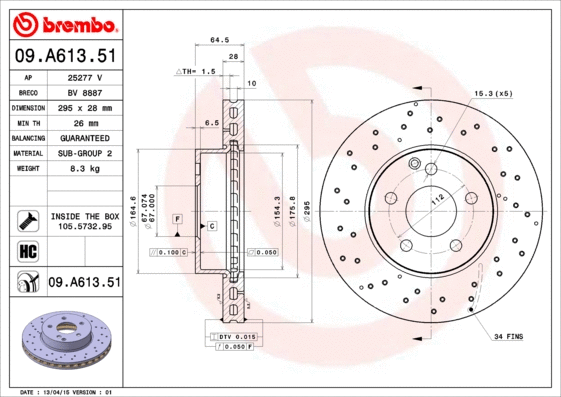 Brake Disc (09.A613.51)