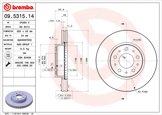 Brake Disc (09.5315.14)