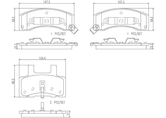 Brake Pad Set, disc brake (P10022N)