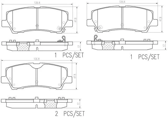 Brake Pad Set, disc brake (P24232N)