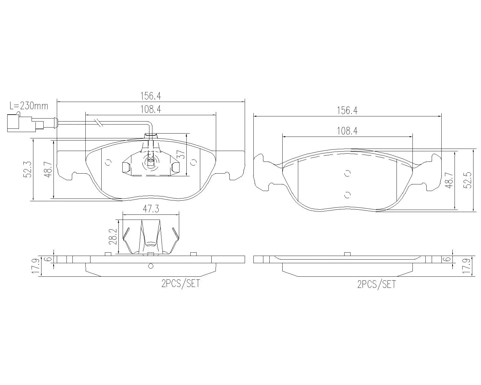 Brake Pad Set, disc brake (P23071N)