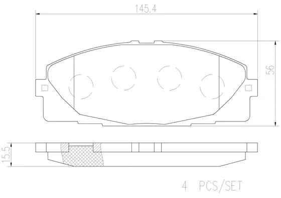 Brake Pad Set, disc brake (P83139N)
