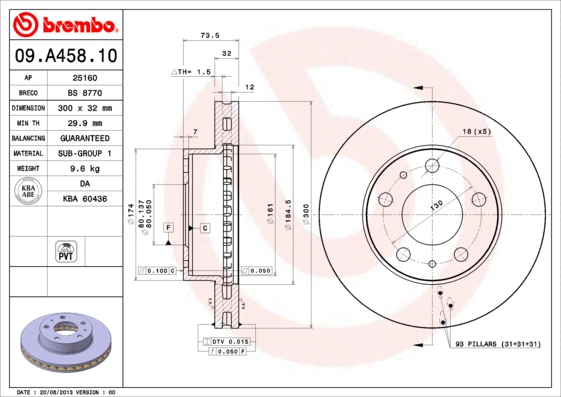 Brake Disc (09.A458.10)