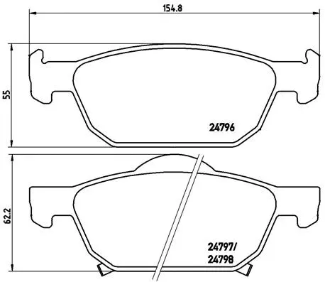 Brake Pad Set, disc brake (P 28 044)