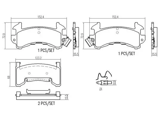 Brake Pad Set, disc brake (P10039N)