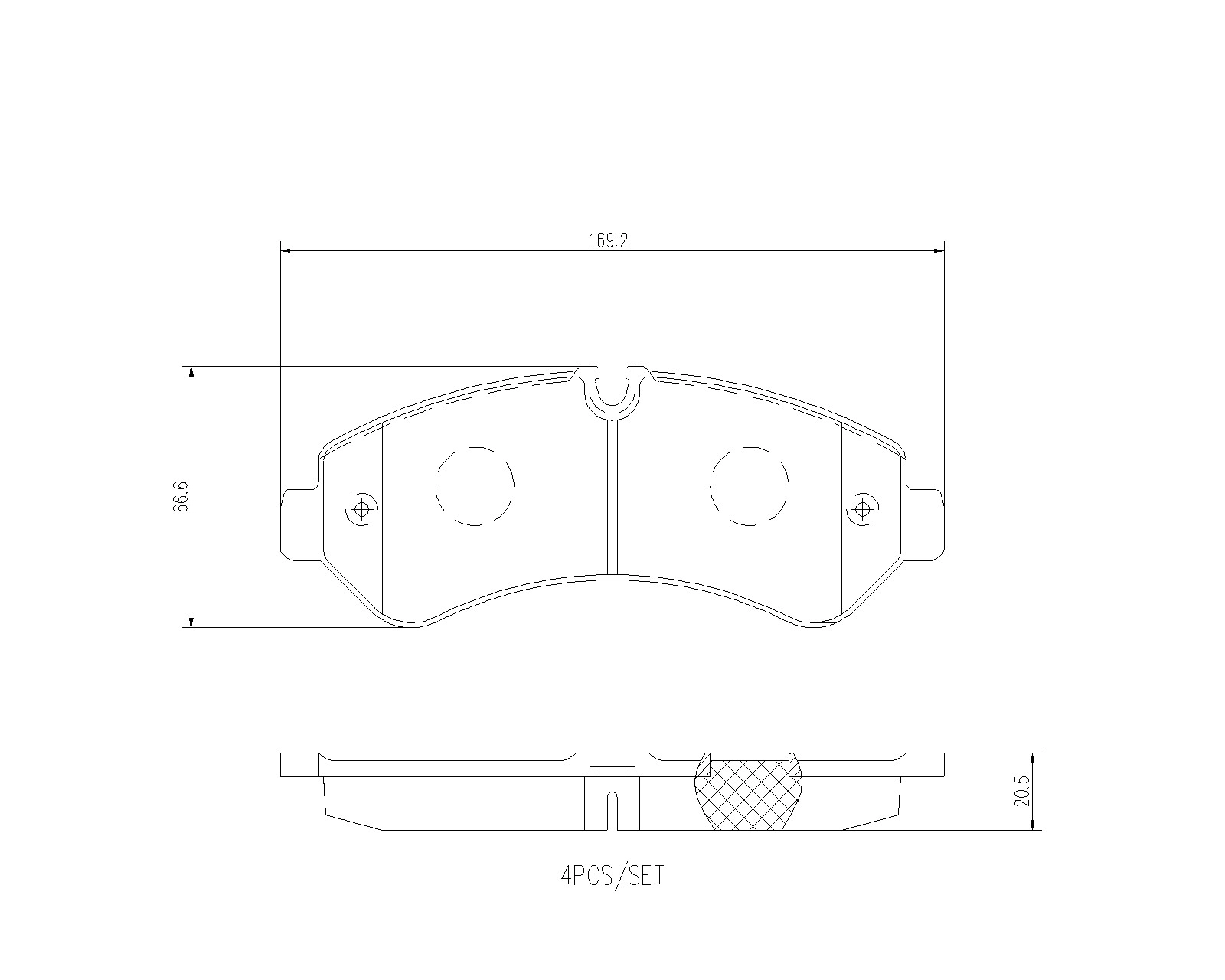 Brake Pad Set, disc brake (P50150N)