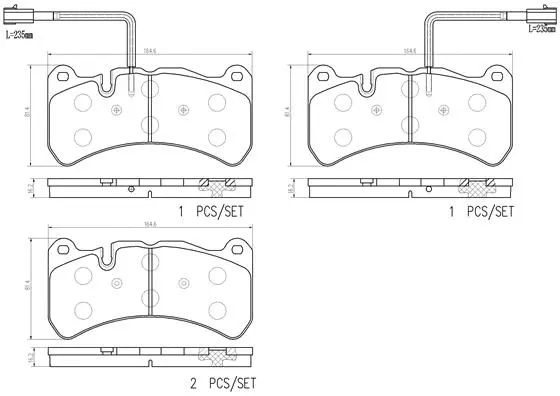 Brake Pad Set, disc brake (P23186N)