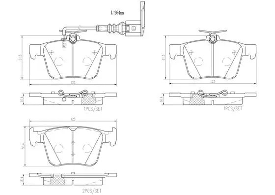 Brake Pad Set, disc brake (P85162N)