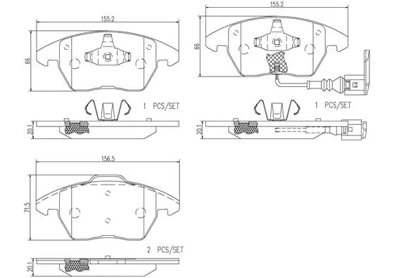 Brake Pad Set, disc brake (P85075N)
