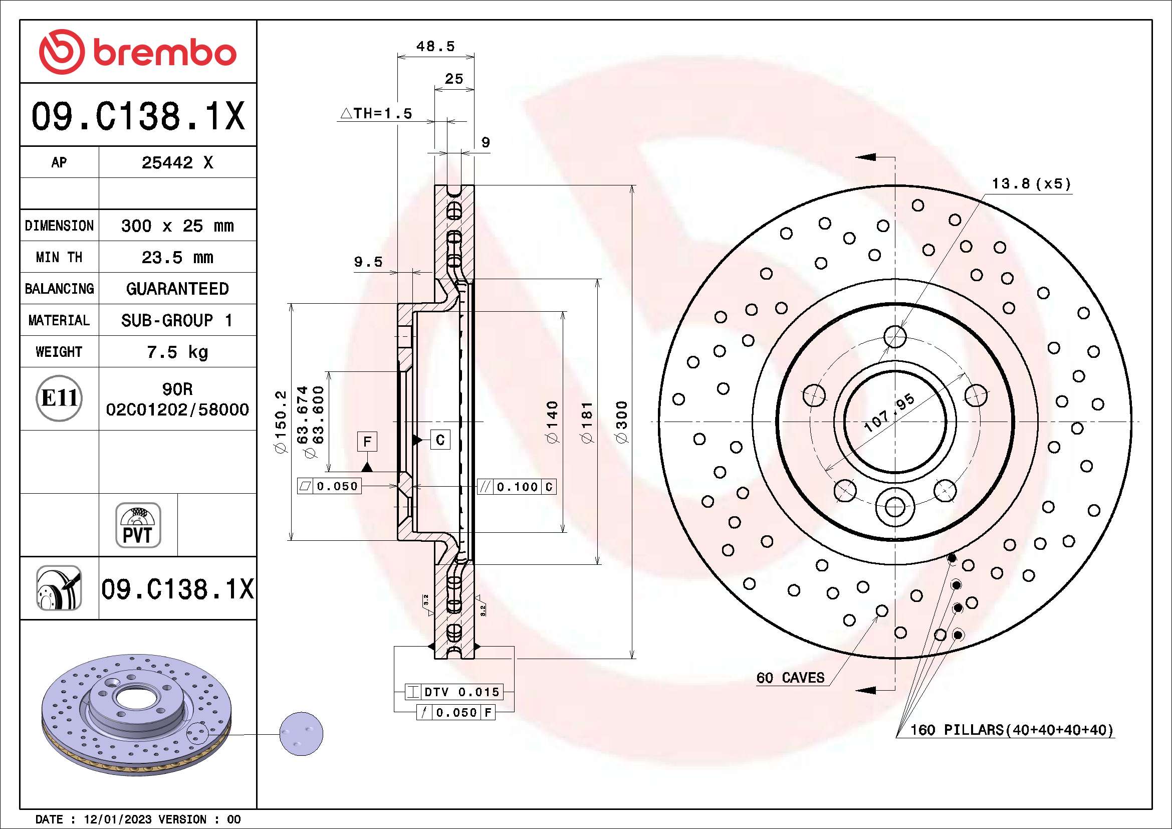 Brake Disc (09.C138.1X)