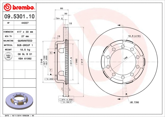 Brake Disc (09.5301.10)