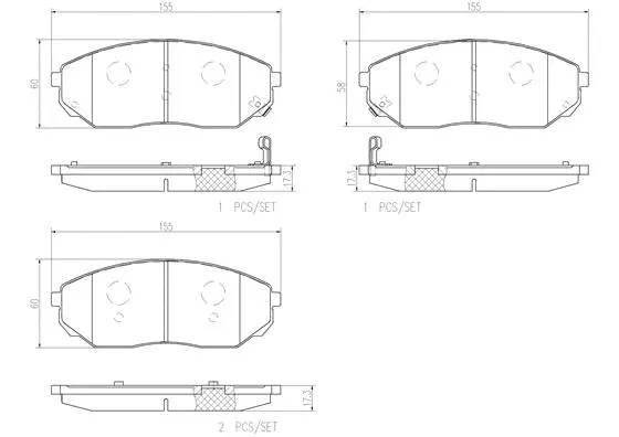 Brake Pad Set, disc brake (P30019N)