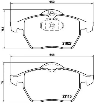 Brake Pad Set, disc brake (P 59 022)