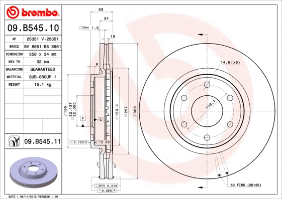 Brake Disc (09.B545.11)