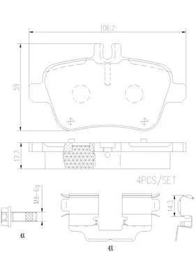 Brake Pad Set, disc brake (P50140N)