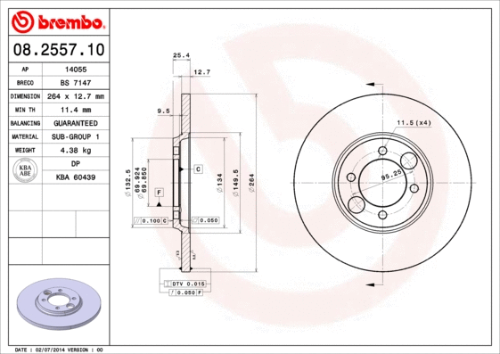 Brake Disc (08.2557.10)