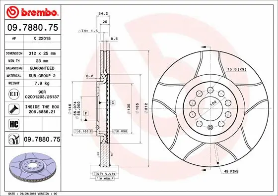 Brake Disc (09.7880.75)