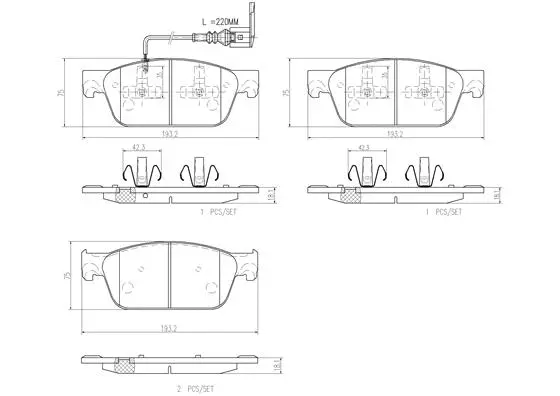 Brake Pad Set, disc brake (P85141N)