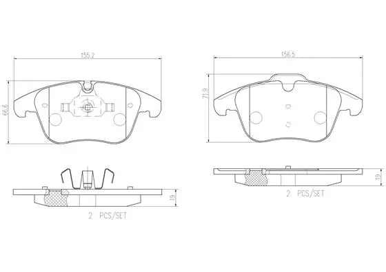 Brake Pad Set, disc brake (P36022N)