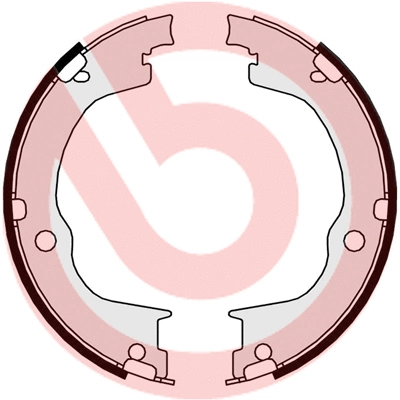 Brake Shoe Set, parking brake (S 10 515)