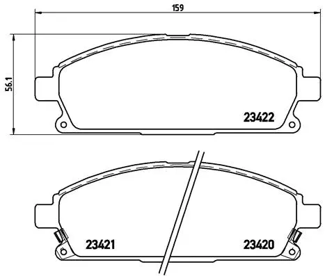 Brake Pad Set, disc brake (P 56 040)