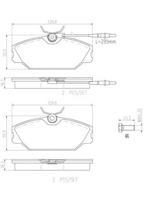 Brake Pad Set, disc brake (P68014N)