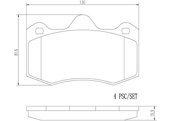 Brake Pad Set, disc brake (P68051N)