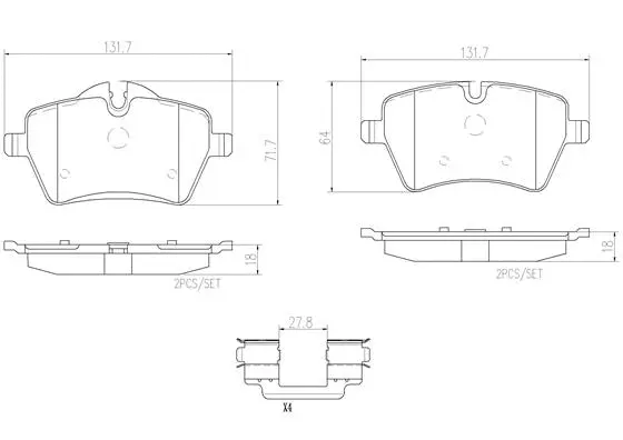 Brake Pad Set, disc brake (P06051N)