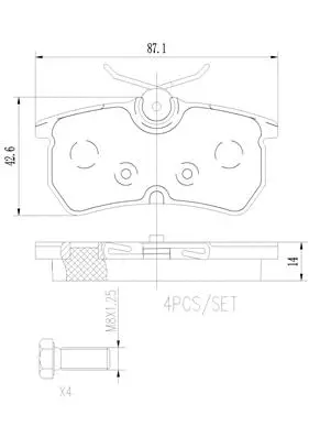 Brake Pad Set, disc brake (P24047N)