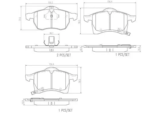 Brake Pad Set, disc brake (P59032N)