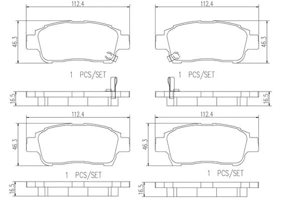 Brake Pad Set, disc brake (P83050N)