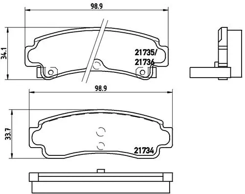 Brake Pad Set, disc brake (P 56 063)