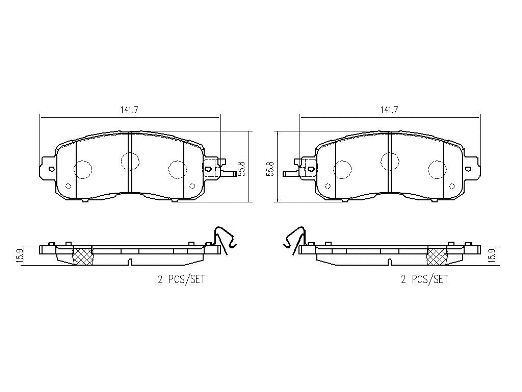 Brake Pad Set, disc brake (P 56 104)