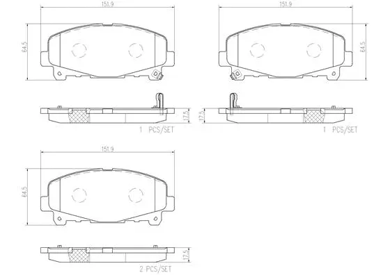 Brake Pad Set, disc brake (P28043N)