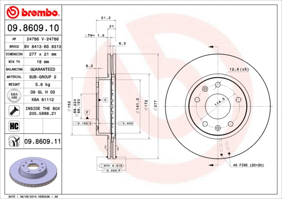 Brake Disc (09.8609.11)