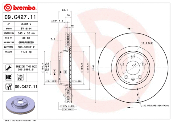 Brake Disc (09.C427.11)