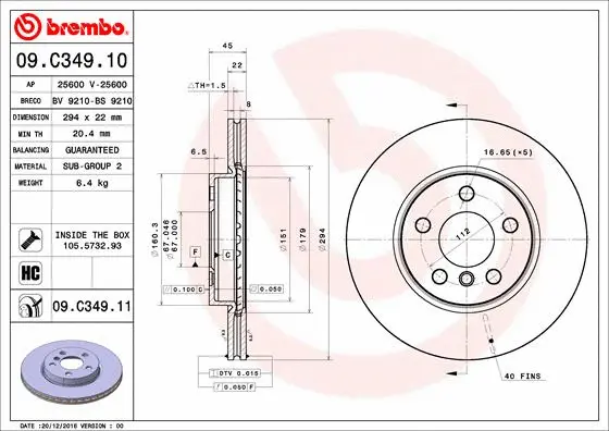 Brake Disc (09.C349.11)