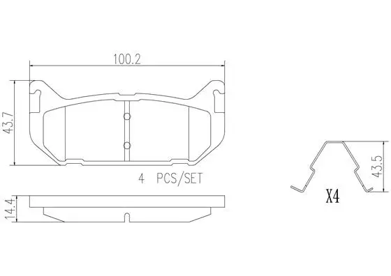 Brake Pad Set, disc brake (P24036N)