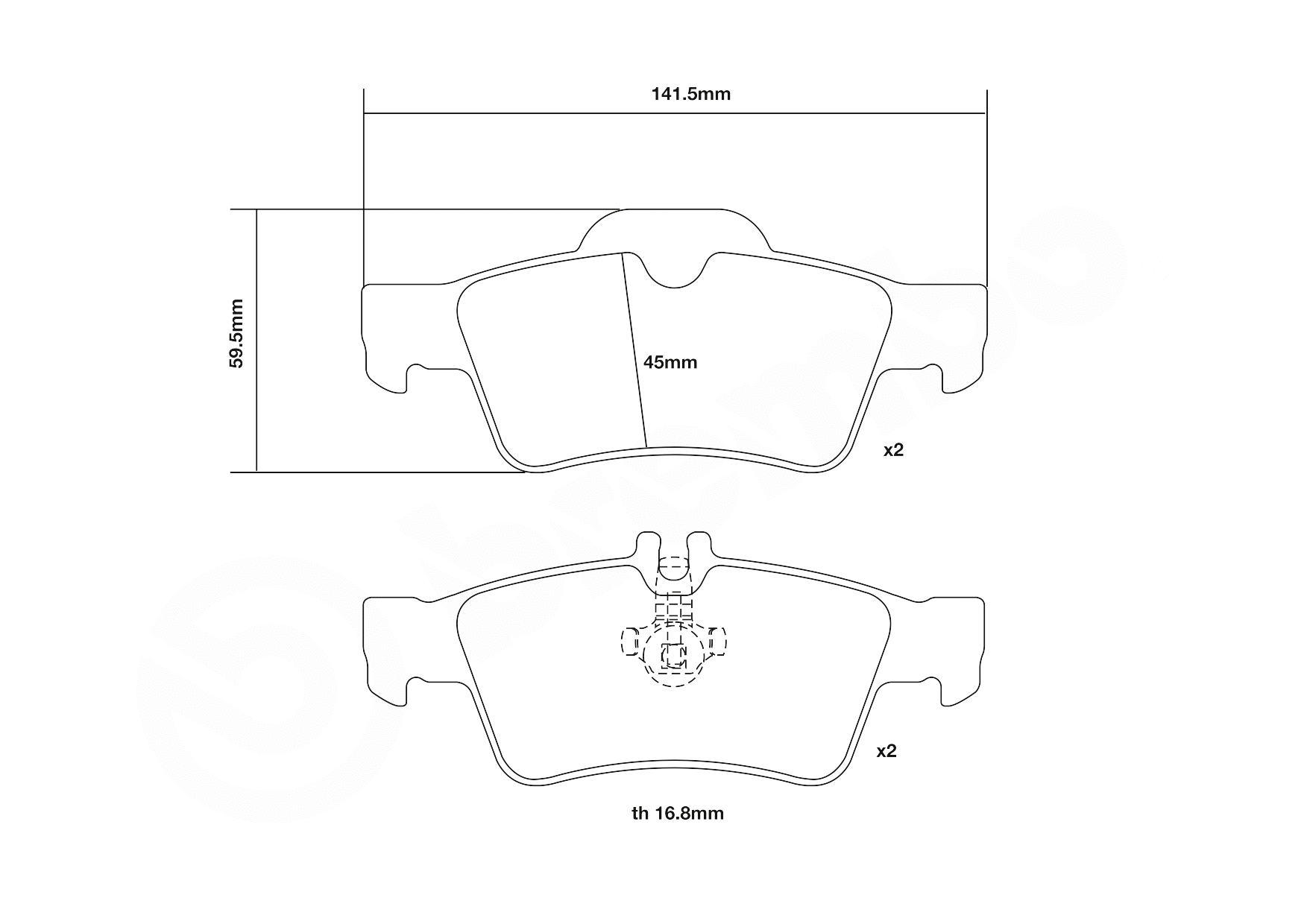 High Performance Brake Pad Set
