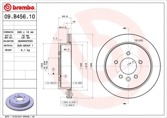 Brake Disc (09.B456.10)