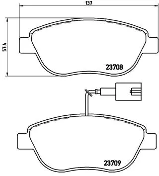 Brake Pad Set, disc brake (P 23 087)