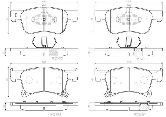 Brake Pad Set, disc brake (P 07 020)