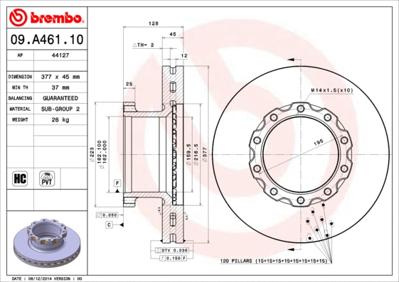 Brake Disc (09.A461.10)