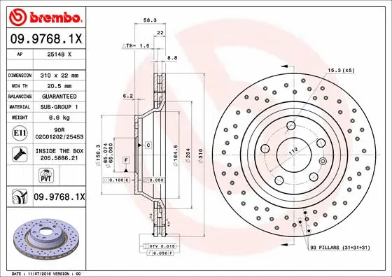 Brake Disc (09.9768.1X)