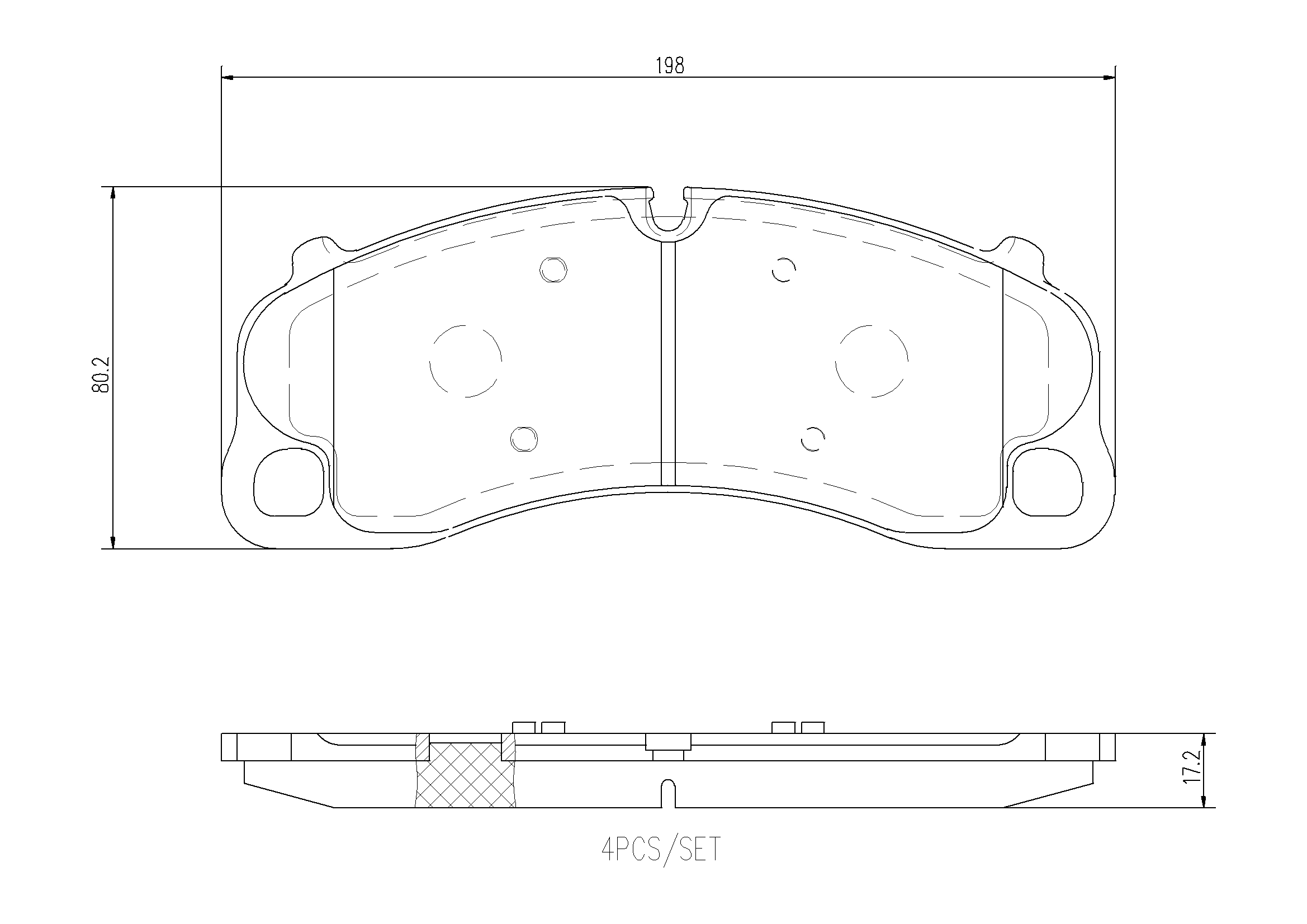 Brake Pad Set, disc brake (P65045N)