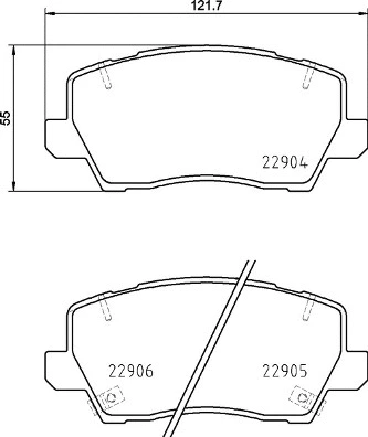 Brake Pad Set, disc brake (P 30 114)